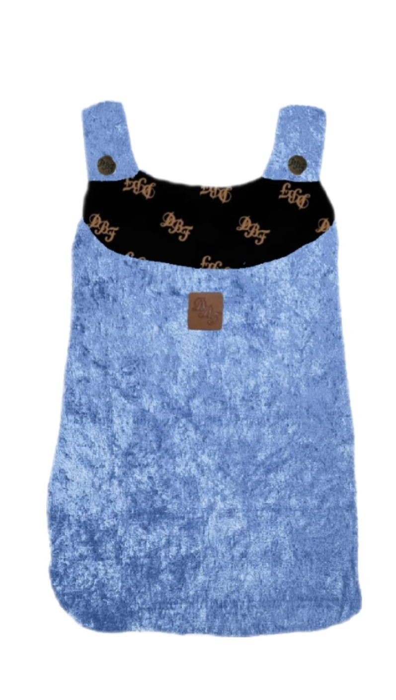 Boxzak  velours blauw