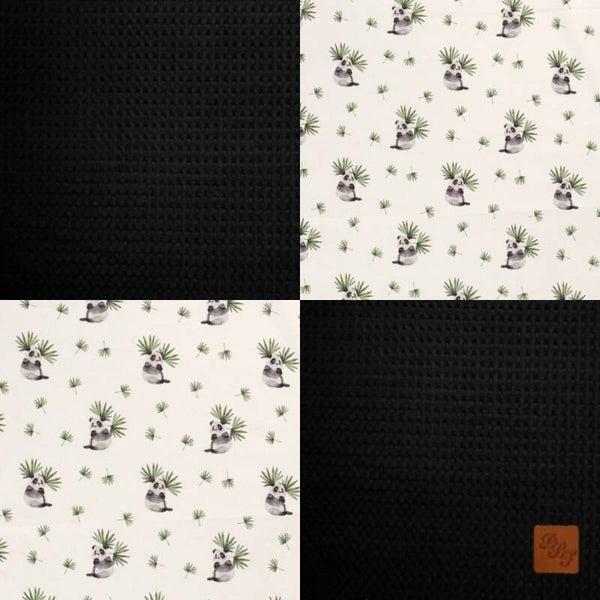 Boxkleed zwart met panda