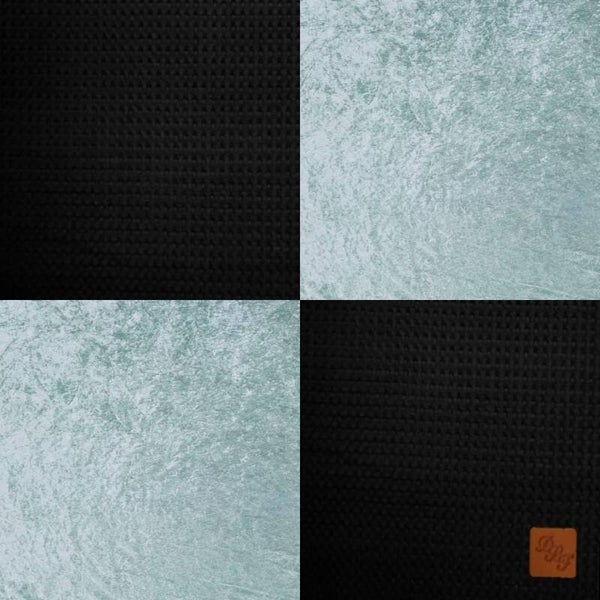 Boxkleed zwart met velours mint groen