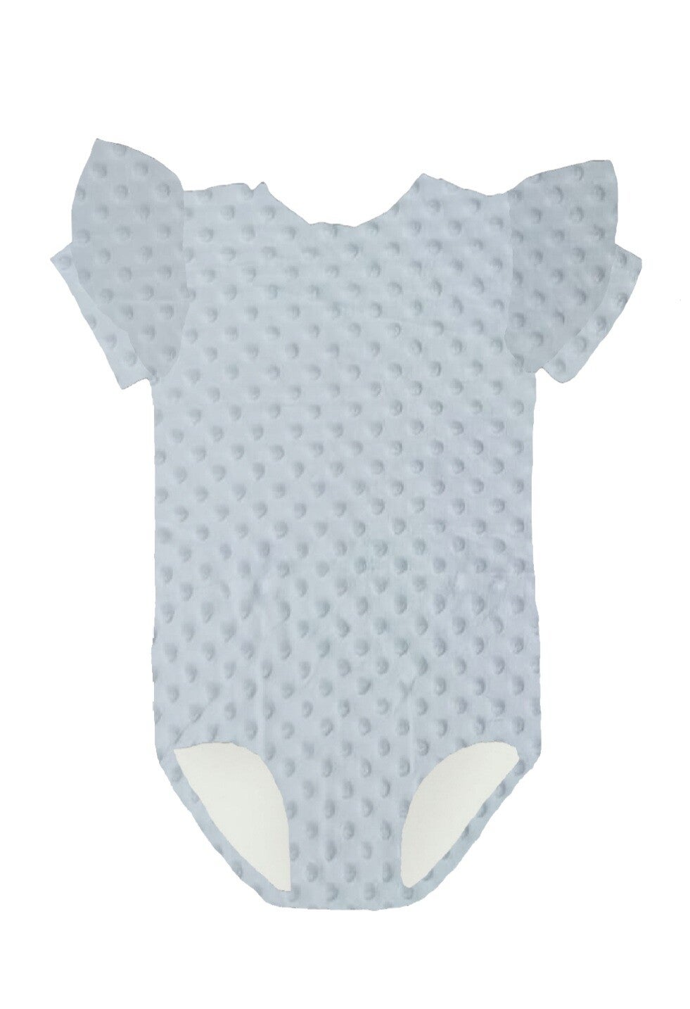 Bodystocking ruffle Minky wit korte mouw