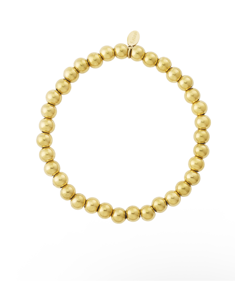 Gouden kralenarmband goud