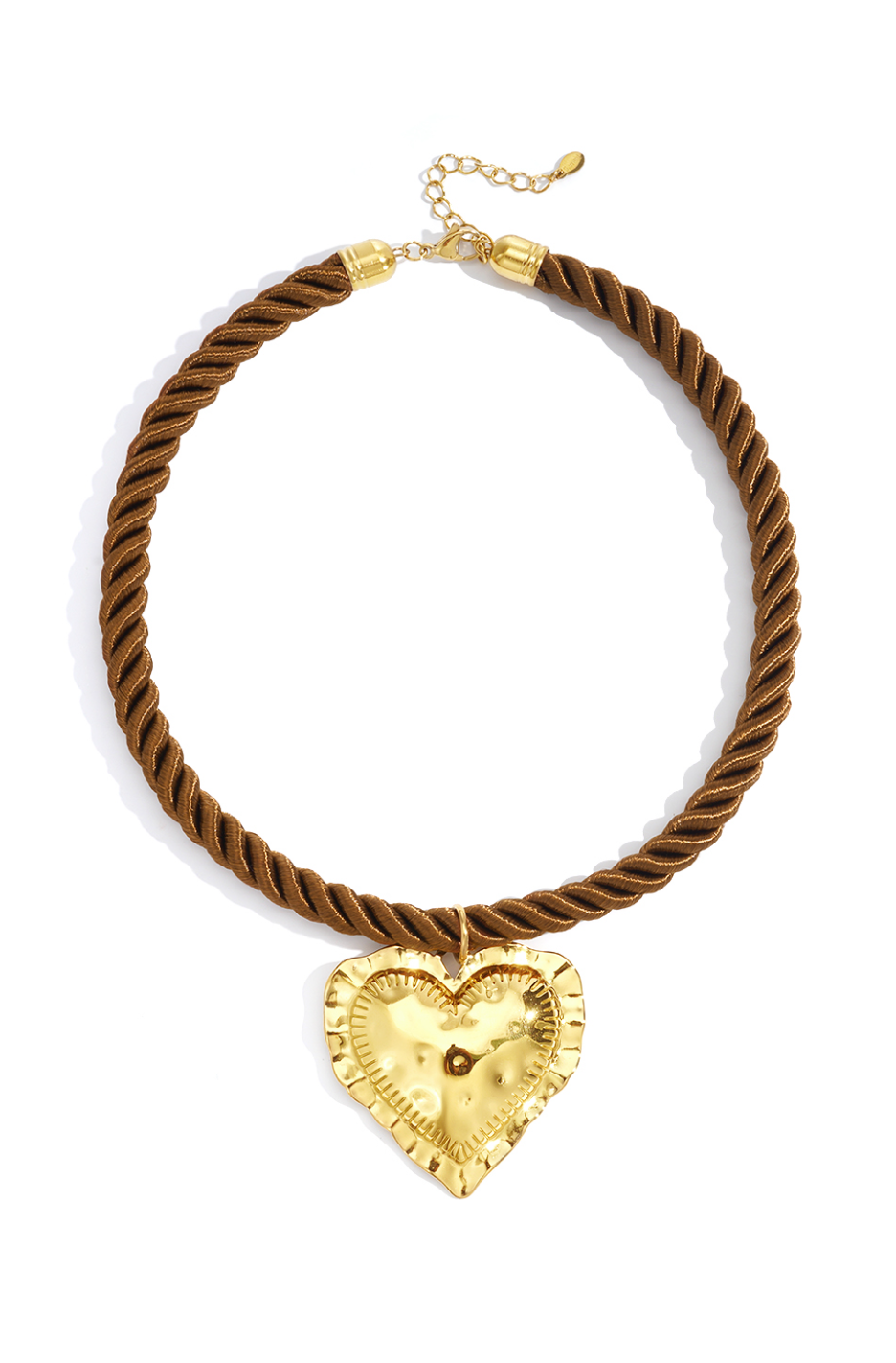 Hart retro daily ketting goud