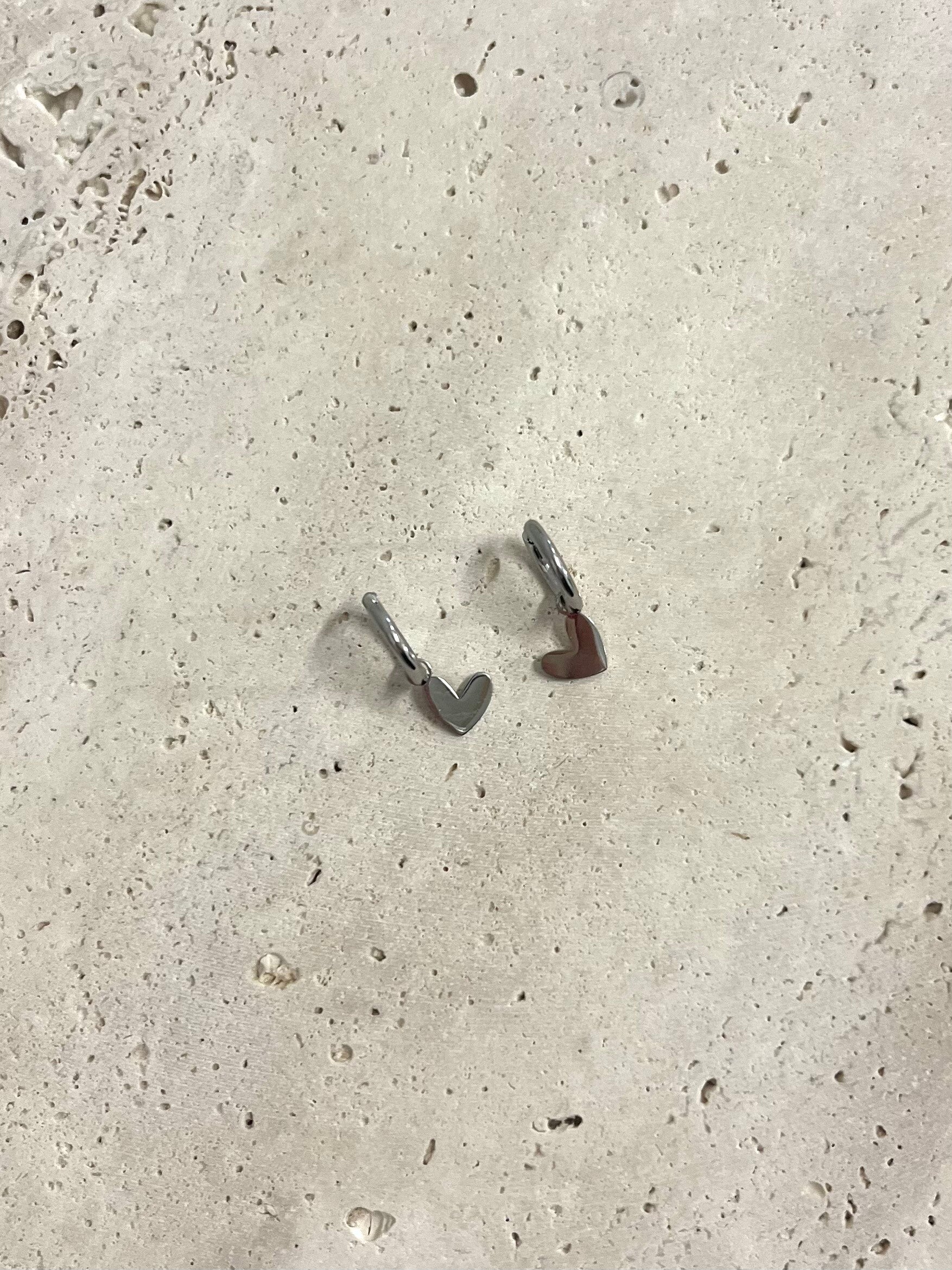 Pure heart oorbellen oorbellen zilver