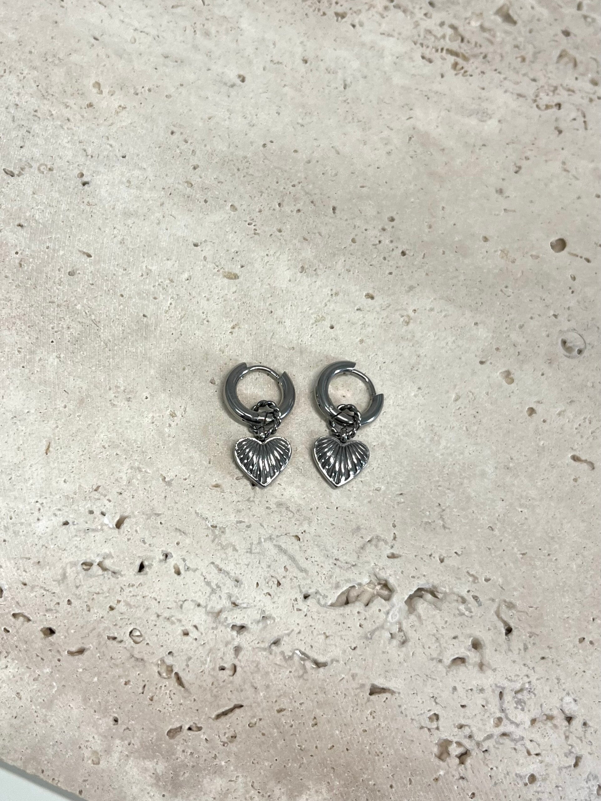 Best thing heart oorbellen zilver