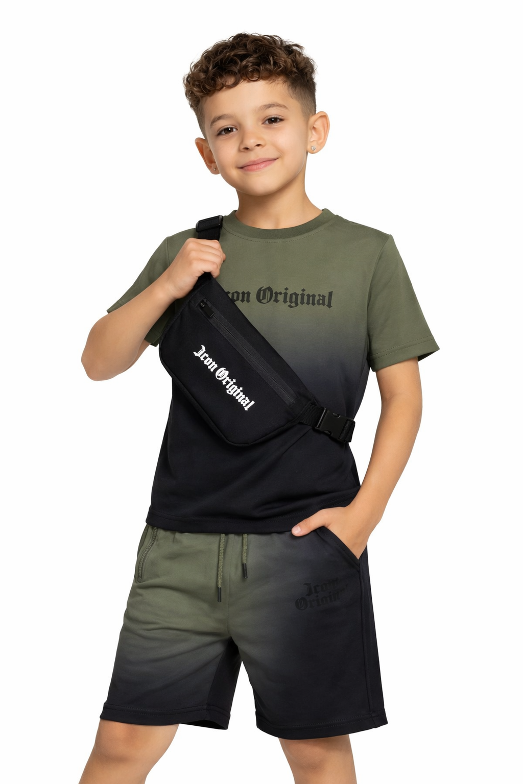 Icon zomersetje kaki green 3 delig