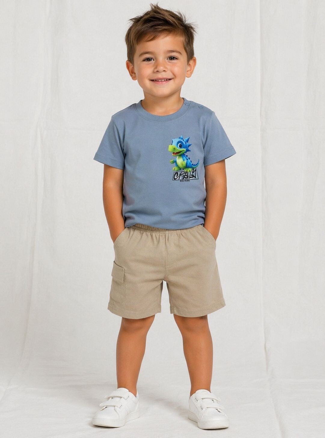 Dino jongens set blauw