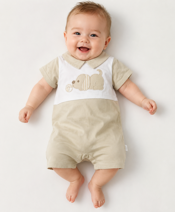 Romper pakje beige wit