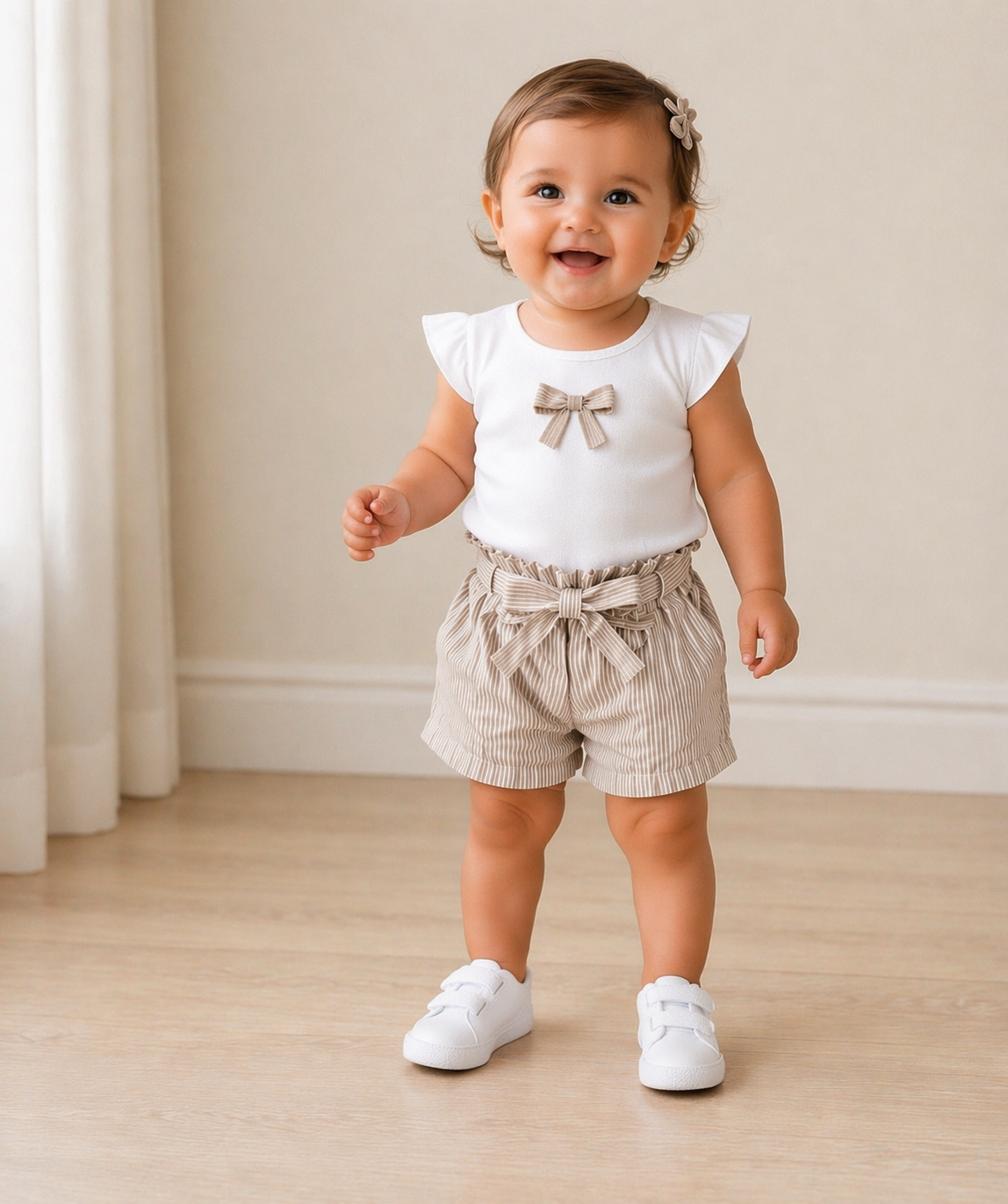 Zomer meisjes baby setje beige