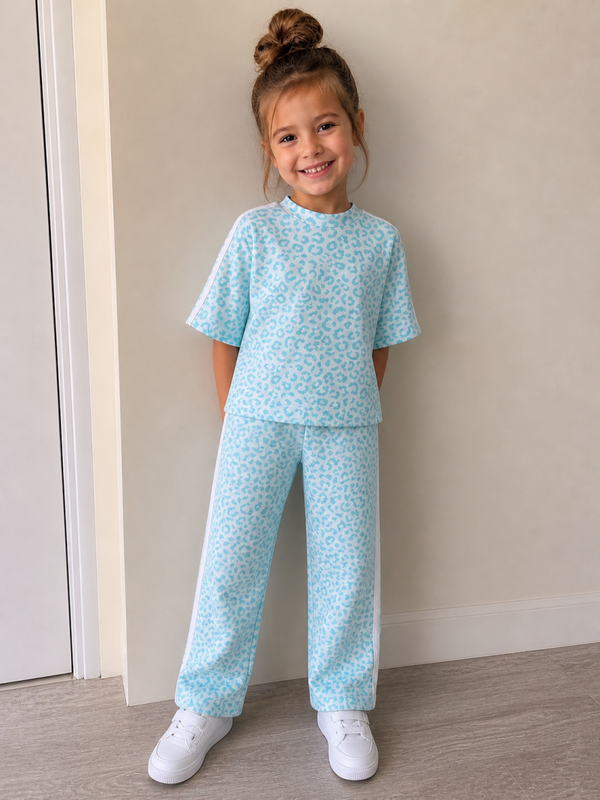 Meisjes set shirt met broek mint