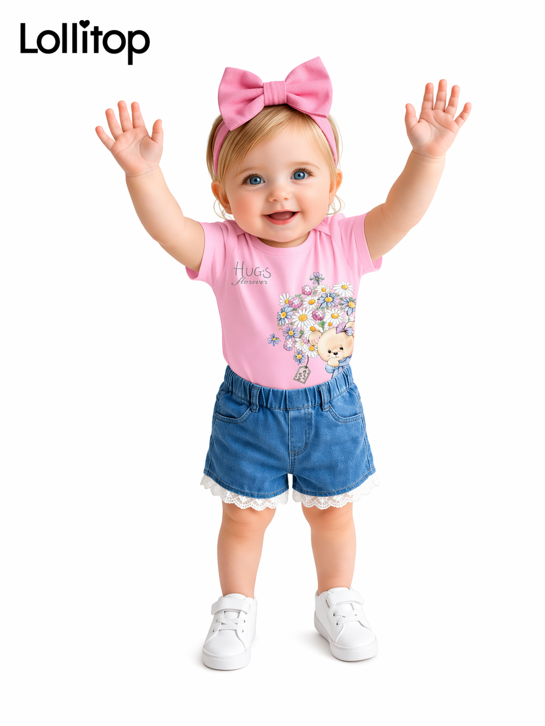 Baby zomer setje roze