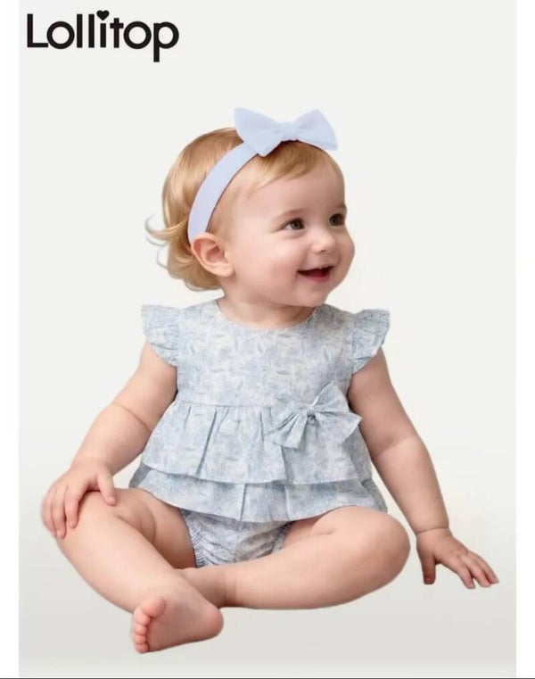 Baby setje jurkje en broekje blue