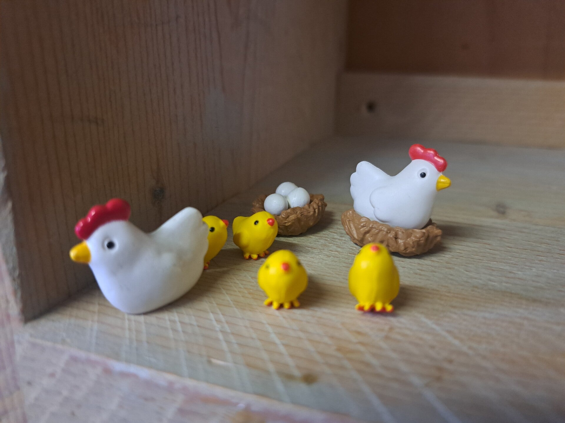 Mini kippenfamilie 12 delig