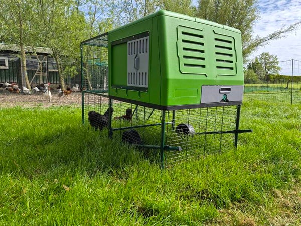 Verplaatsbaar plastic kippenhok 'The Egg Loft, Chalet en Palace'