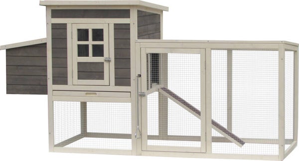 FLGO Kippenhok Capri Country Bruin 194.5cm L x 75.5cm B x 104cm H