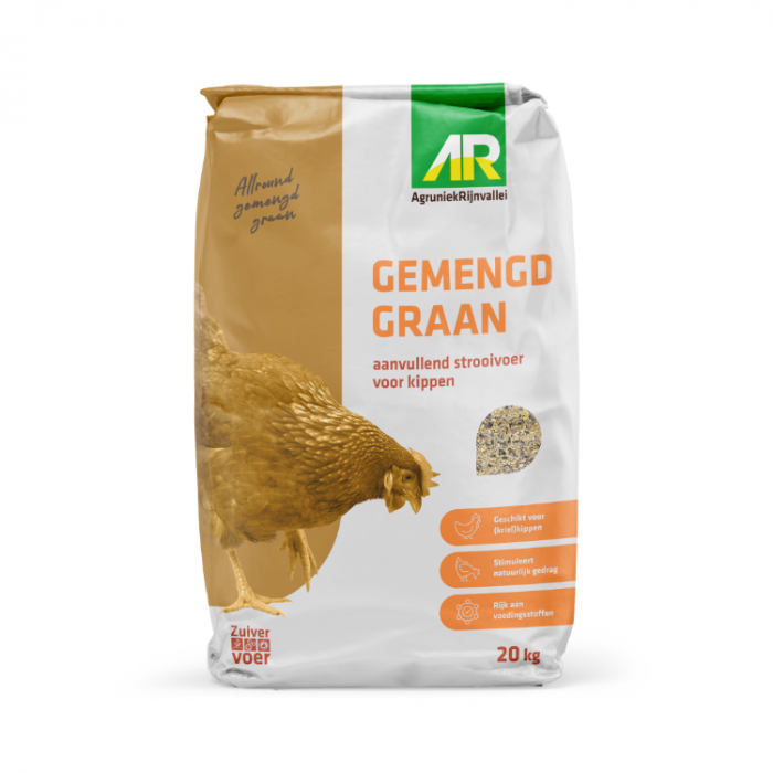 Gemengd graan en gebroken mais 20 kg