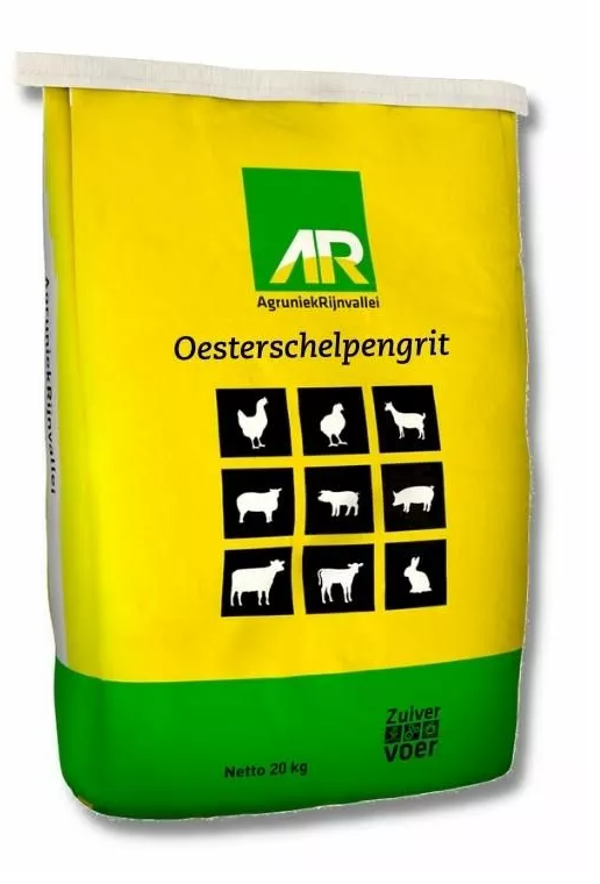 Oesterschelpengrit, zak van 25 kg