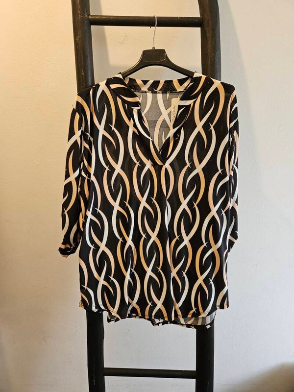 Travelstof top met print 9