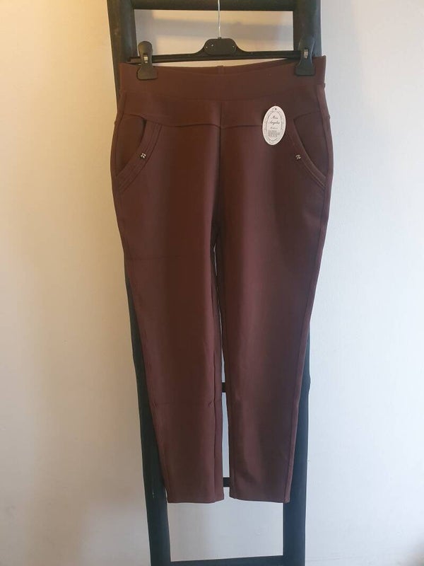 Comfort broek bruin