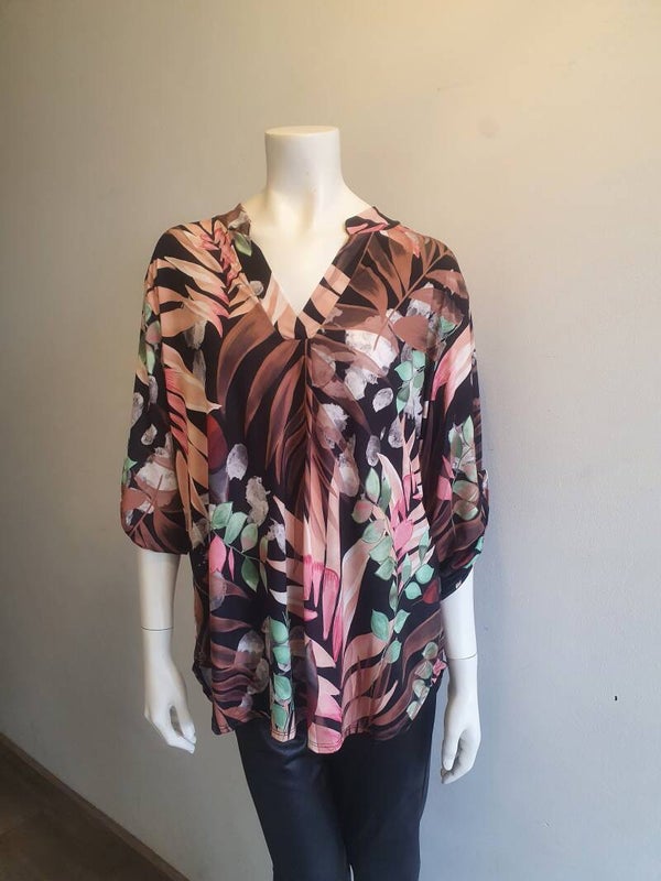 Travelstof top met print 7