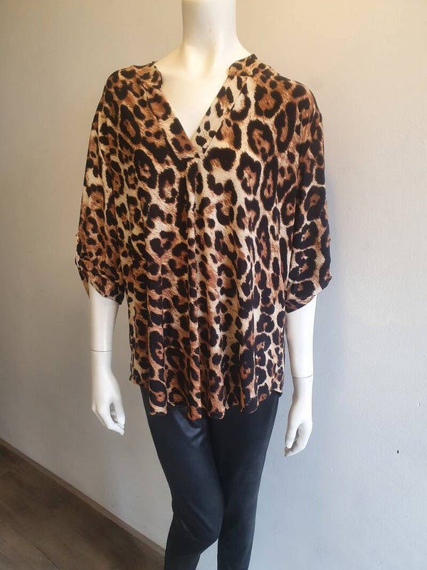 Travelstof top met print 3