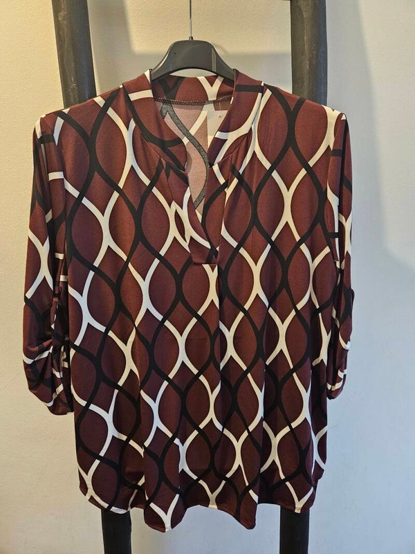 Travelstof top met print 9