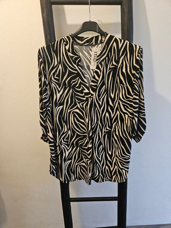 Travelstof top met print 10