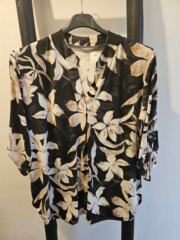 Travelstof top met print 11