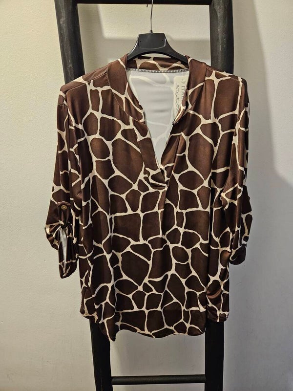 Travelstof top met print 17