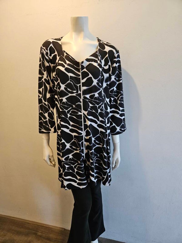 Magna jurk/vest koe print C-2606