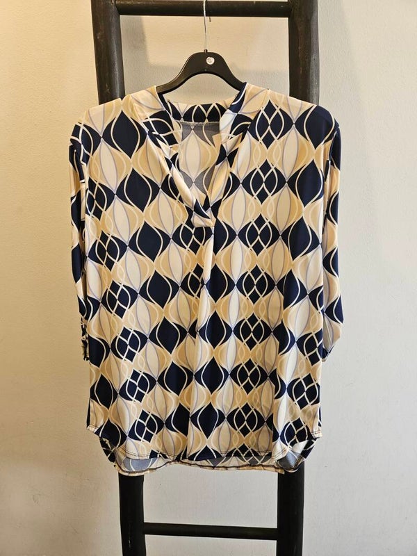 Travelstof top met print 4