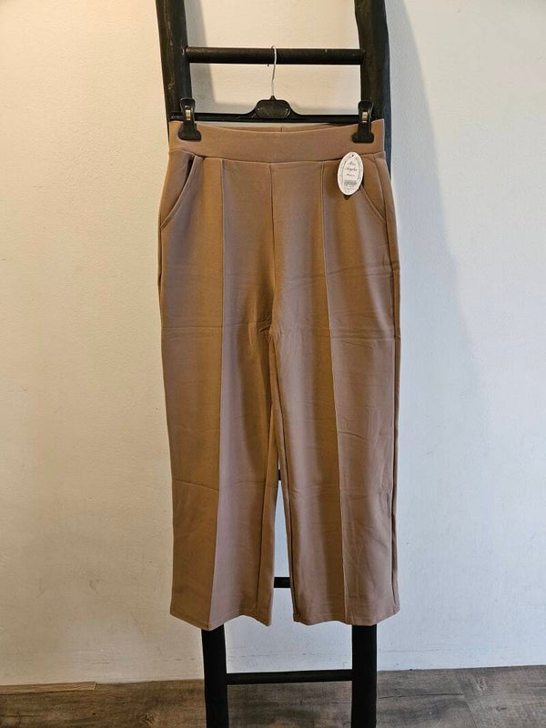 Comfort broek wijde pijp met siernaad leafless tree