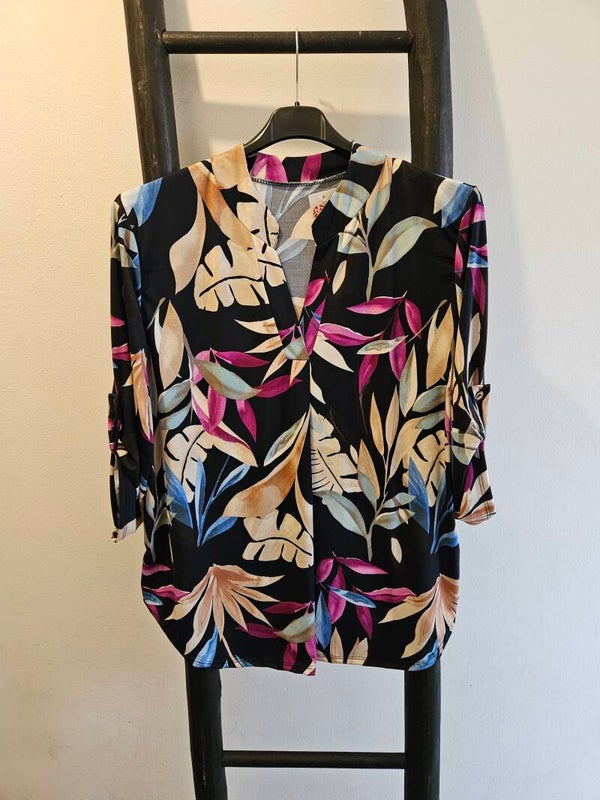 Travelstof top met print 6