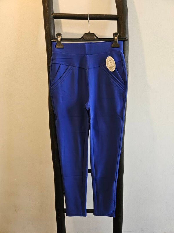 Comfort broek kobalt blauw 003