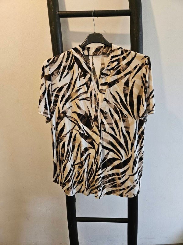 Travelstof top met print 9