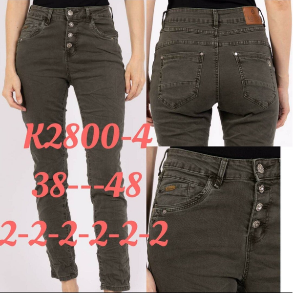 Karostar jeans groen k2800-4