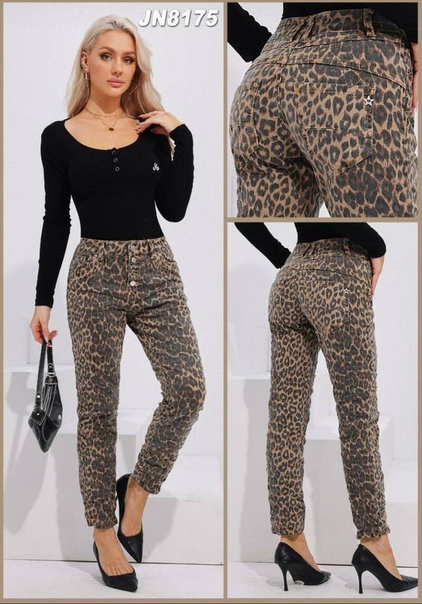 Jewelly broek panter print