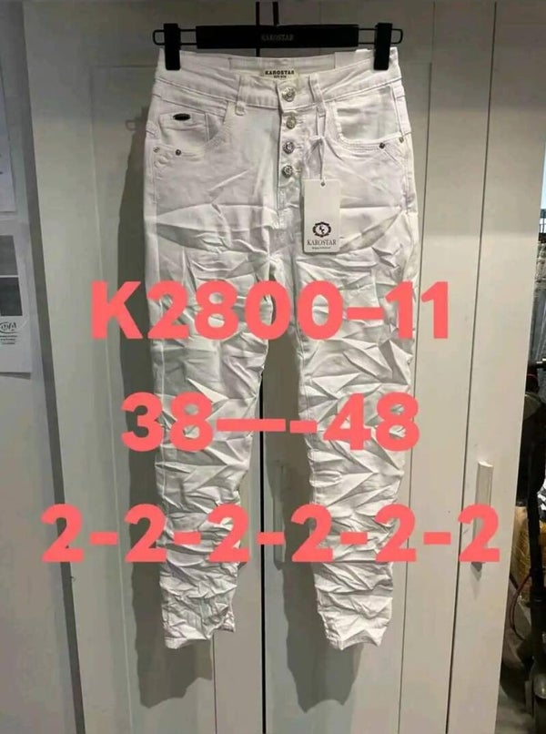 Karostar jeans wit K2800-11