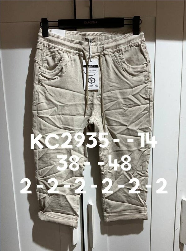 Karostar Capri jogjeans beige  KC2935-14