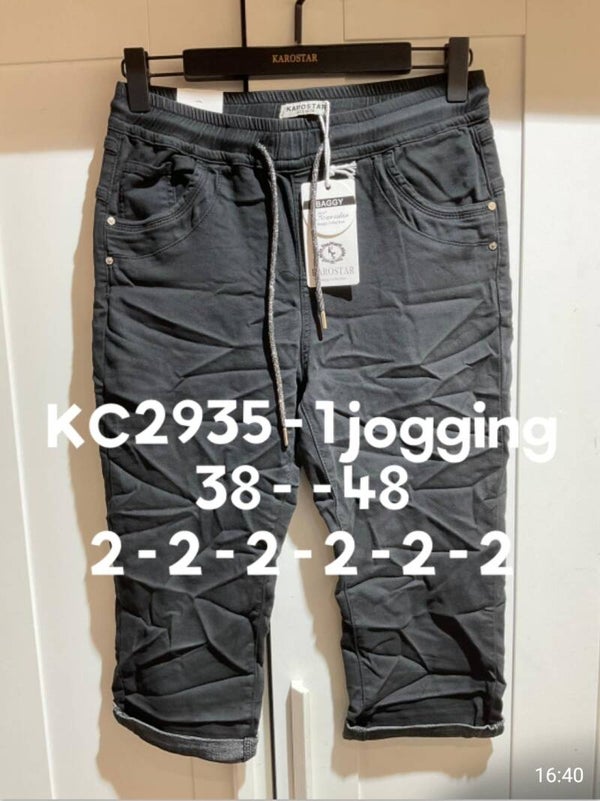 Karostar Capri jogjeans zwart KC2935-1