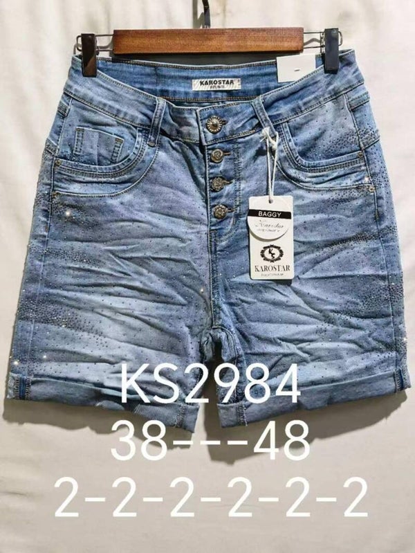 Karostar short KS2984 met strassteentjes