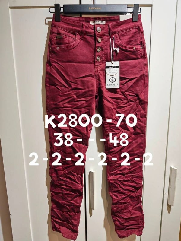 Karostar jeans bordeaux K2800-70