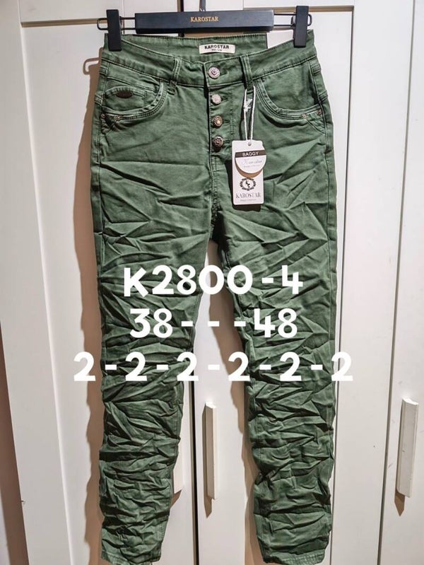 Karostar jeans groen K2800-4