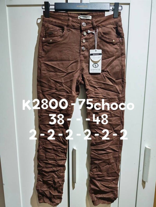 Karostar jeans bruin K2800-75