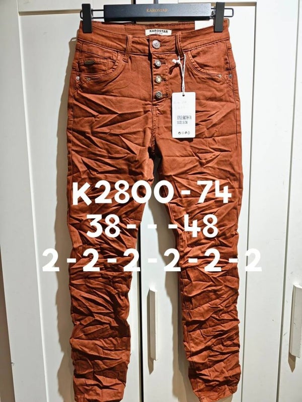 Karostar jeans roestbruin K2800-74