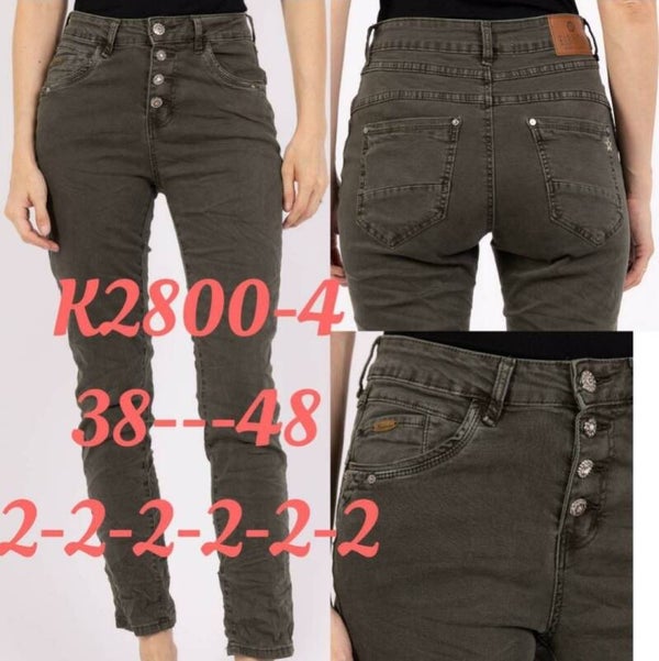 Karostar jeans groen K2800-4