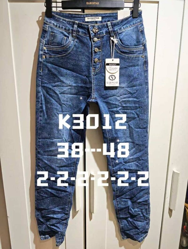 Karostar jeans met strass steentjes K3012