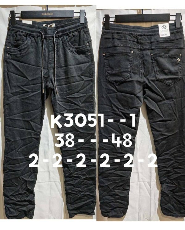 Karostar jogjeans zwart K3051-1