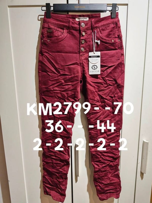 Karostar jeans bordeaux KM2799-70