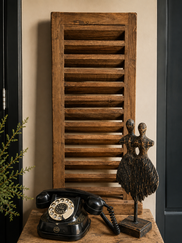 Oud houten luik - landelijke woondecoratie