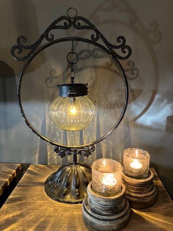 Kandelaar met ledlampje.